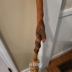 56 Balais en Maïs Faits Main avec Poignée en Bois Tordue Sculptée Art Populaire Rustique Primitif