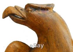 Aafa Fin Des Années 1800 Ou Au Début Des Années 1900 Folk Art Antique Bois Sculpté Oiseau Eagle Fédéral