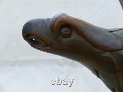 Aigle américain en bois sculpté à la main, vintage ou ancien, avec une envergure de 21 pouces