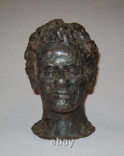 Ancien Antique Vtg 19e siècle 1800s Art Populaire Figurine en Cire d'Abeille Sculptée à la Main de Buste d'Homme Ancien Antique Vtg 19e siècle 1800s Art Populaire Figurine en Cire d'Abeille Sculptée à la Main de Buste d'Homme