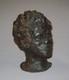 Ancienne Antique Vintage Du Xixe Si&egrave;cle, Ann&eacute;es 1800, Art Populaire, Buste D'homme Sculpt&eacute; &agrave; La Main En Cire Et Cire D'abeille