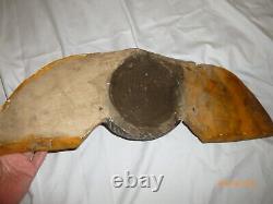 Angel en bois ancien sculpté vintage, Santos mexicain, art populaire, chérubin Cacheton 6x18