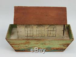 Antique 19c. Folk Art En Bois Sculpté Toy L'arche De Noé Toy Avec 19 Chiffres