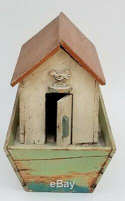 Antique 19c. Folk Art En Bois Sculpté Toy L'arche De Noé Toy Avec 19 Chiffres