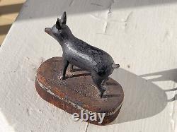 Antique Carved Miniature Pinscher Dog Aafa Pennsylvanie Folk Art Min Pin Wood
