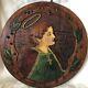 Antique Carved Wood Folk Art Polychrome Mission Américaine Saint Cecilia Religio