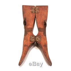 Antique Folk Art Lady Legs Boot Jack C. 1890. Forme-inventif Sculpté À La Main Aafa