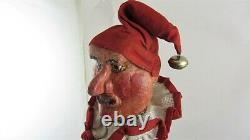 Antique Gant Puppet Jester Elf Folk Art C1920 Sculpté À La Main