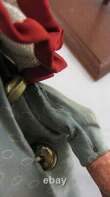 Antique Gant Puppet Jester Elf Folk Art C1920 Sculpté À La Main