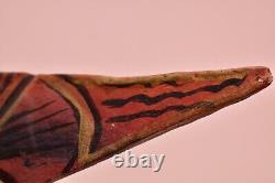 Antique MEXICAIN GUERRERO ART POPULAIRE ANGE EN BOIS SCULPTÉ Crâne Masque du Jour des Morts