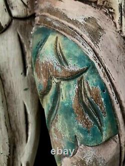 Antique Main Sculptée Ange Chérubin Folk Art Artemis Putti Figure 14 Tall