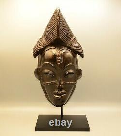 Antique Original Sculpté À La Main Période Océanique Masque Tribal Africain Masque Sculpture