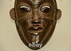 Antique Original Sculpté À La Main Période Océanique Masque Tribal Africain Masque Sculpture