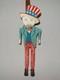 Antique Vintage Des Ann&eacute;es 1930, Figure Articul&eacute;e En Bois Sculpt&eacute; D&rsquo;art Populaire Repr&eacute;sentant L&rsquo;oncle Sam Dansant, Jigger