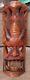 Art Mural En Bois Sculpté De Style Tribal Folklorique Vintage Tikki Totem Pole 25.5