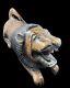Art Populaire Américain - Lion En Bois Sculpté Et Peint à La Main