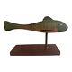 Art Populaire Américain Vintage En Bois Sculpté Et Peint à La Main Signé Leurre De Poisson