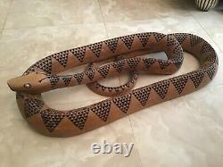 Art populaire américain vintage serpent sculpté