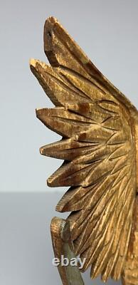 Art populaire ancien en bois peint sculpté en encrier de la Première Guerre mondiale JOZEF PILSUDSKI SOLDAT POLONAIS
