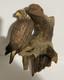 Art Populaire Antique En Bois Sculpt&eacute;, Aigle Am&eacute;ricain Sur Perchoir D&rsquo;arbre 13