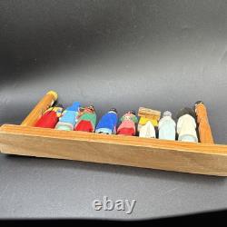 Art populaire coréen, figurines en bois sculptées à la main, milieu du siècle (BB)