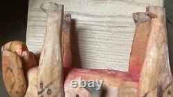 Art populaire de sculpture sur bois vintage