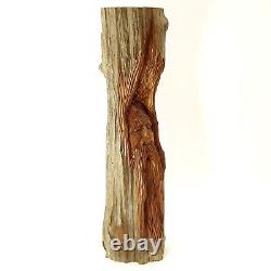 Art populaire en bois sculpté à la main, esprit d'arbre vintage