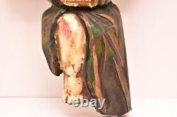 Art populaire mexicain antique : Masque de putti ange en bois sculpté de Guerrero VTG 18