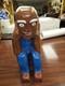 Art Populaire Outsider, Sculpture Sur Bois, Joe Mccuaig, Afro-américain Se Reposant
