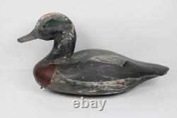 Art populaire primitif antique, leurre sculpté fonctionnel Inv#JC03
