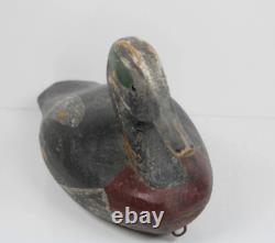 Art populaire primitif antique, leurre sculpté fonctionnel Inv#JC03