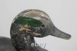Art populaire primitif antique, leurre sculpté fonctionnel Inv#JC03