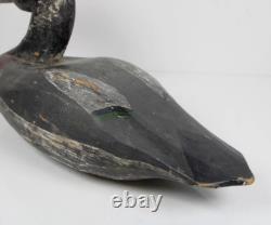 Art populaire primitif antique, leurre sculpté fonctionnel Inv#JC03