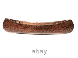 Art populaire primitif original ancien : canoë en bois sculpté amérindien avec patine