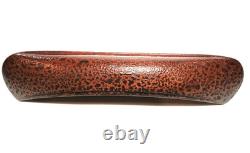 Art populaire primitif original ancien : canoë en bois sculpté amérindien avec patine