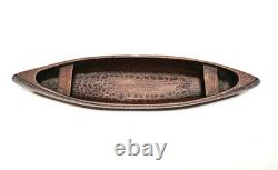 Art populaire primitif original ancien : canoë en bois sculpté amérindien avec patine