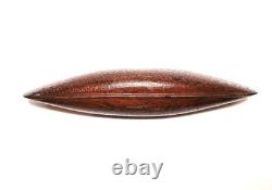 Art populaire primitif original ancien : canoë en bois sculpté amérindien avec patine