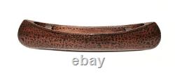 Art populaire primitif original ancien : canoë en bois sculpté amérindien avec patine
