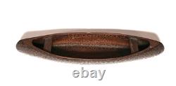 Art populaire primitif original ancien : canoë en bois sculpté amérindien avec patine