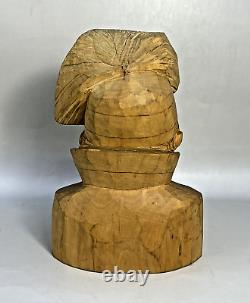 Art populaire suédois BENGT FRANSSON VTG Sculpture en bois sculpté ancien SAMI Suède signée