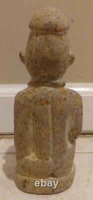 Art tribal africain/Statue de sagesse en pierre sculptée/Figurine/Afrique/Art populaire