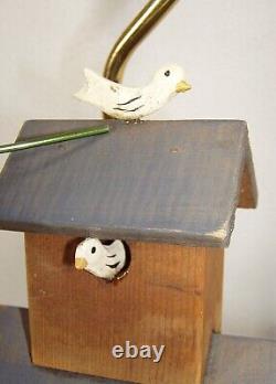 Artiste Vtg Sculpté ARCHE DE NOÉ Art Populaire Signé Ensemble avec 40 Animaux en Bois Grand 25