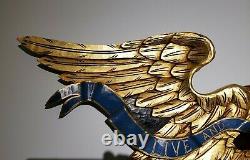 Artistic Carving Company De Boston Gilt Et Polychrome Carved Eagle