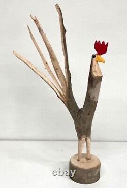 BRANCHE D'ARBRE SCULPTÉE COQ par MINNIE ADKINS (#6)