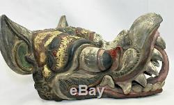 Balinais Vintage Masque Jati Ayu Garuda Aigle Sculpté À La Main Art Populaire Indonésienne De Bali