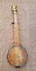 Banjo à Cinq Cordes De L'ère Des Ménestrels Sans Frettes Rare, Fait Main Et Sculpté, Art Folklorique Des Années 1800 à Restaurer.