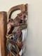 B&acirc;ton De Marche Vintage Sculpt&eacute; &agrave; La Main De Style Maya, Sign&eacute;, Art Populaire, 27 X 7