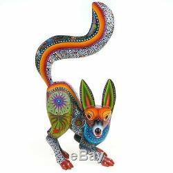 Belle Fox Oaxacan Alebrije Sculpture Sur Bois Fine Mexican Folk Art Sculpture