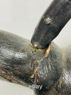 Bois D'art Populaire Vintage Serpent En Bois Sculpté Cobra Dérivant Kansas