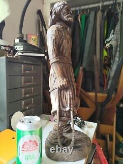 Bois Sculpté Figure Luciano Bressanini Argentine Cowboy Hector Garbati Folk Art